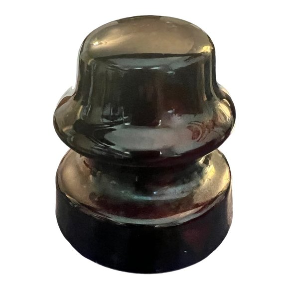 Vintage Brown Ceramic Electric Pole Insulator Made USA - Picture 3 of 5